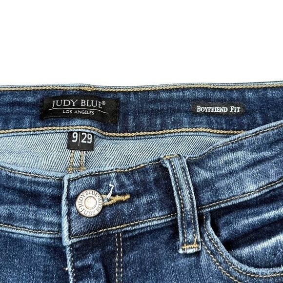 Judy Blue Boyfriend Fit Medium Wash Mid Rise Stretch Denim Jeans Womens 9/29 - Picture 3 of 7
